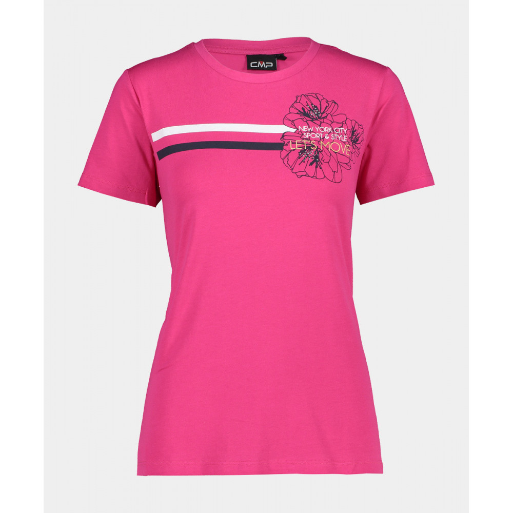 Футболка жіноча CMP WOMAN T-SHIRT арт. 31D8676-B980 колір: сангрія