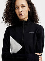 Термокофта жіноча CRAFT ADV NORDIC WOOL HALF ZIP W арт.1911149-999914 колір: чорний/білий, фото 4