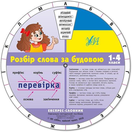 Книга "Експрес-словник. Розбір слова за будовою. 1-4 клас" 20*20см, Україна, ТМ Ула, фото 1