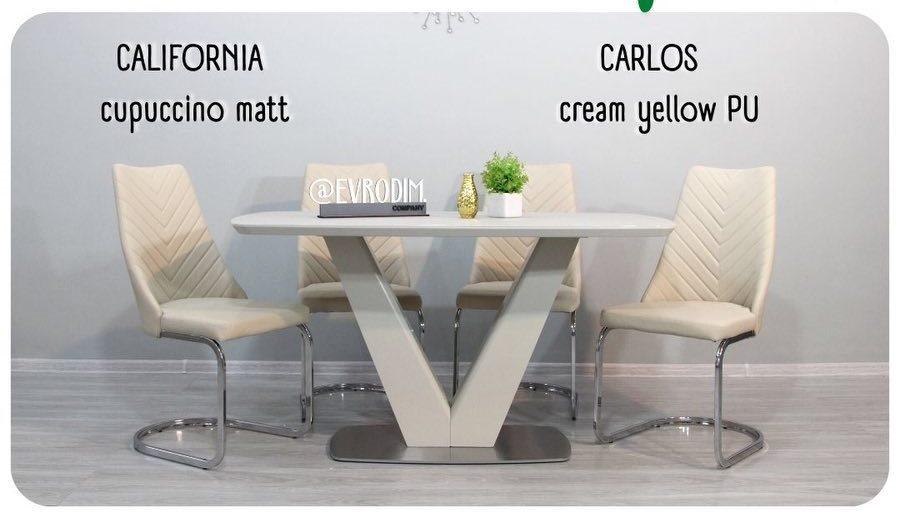Обідній стіл Каліфорнія 140*80 California T7242 Beige матовий бежевий