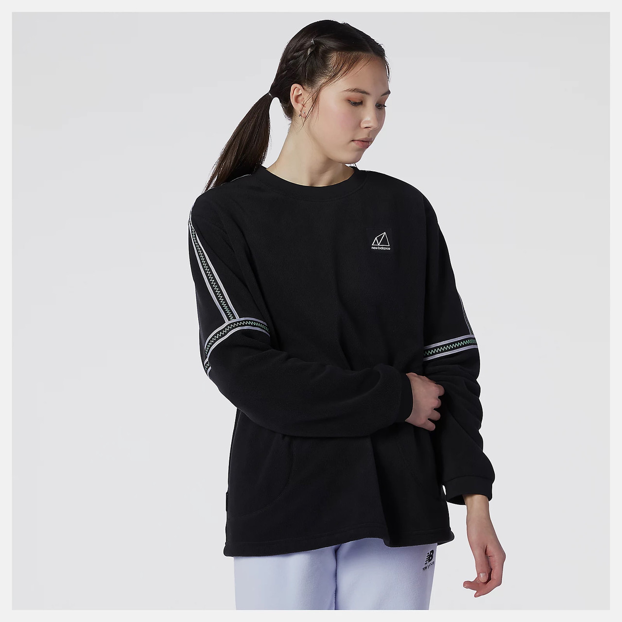 Реглан (фліс) спортивний чоловічий New Balance Terrain Polar Fleece арт.MT13513BK колір: чорний