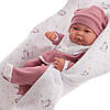 Реалістична дитяча лялька реборн силіконова дівчинка новонароджена немовля Поллі 42 см Рожевий, фото 8
