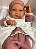 Реалістична дитяча лялька реборн силіконова дівчинка новонароджена немовля Поллі 42 см Рожевий, фото 2