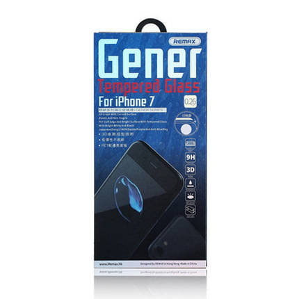 Захисне скло Remax 0.26 mm Gener GL-07 iPhone 7/8 чорне, фото 3
