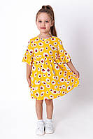 Летнее платье для девочки Mevis желтое 98