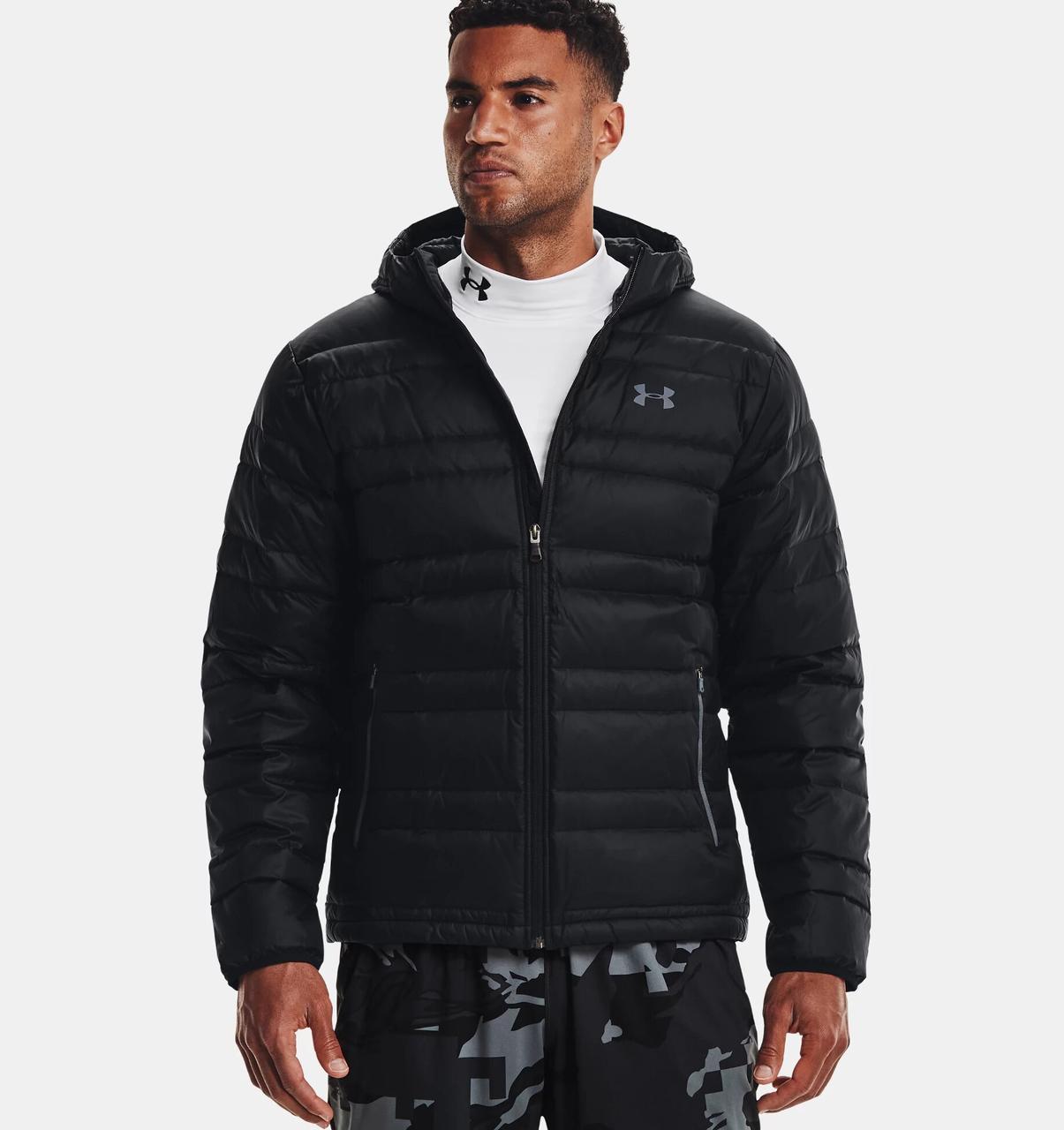 Куртка пухова чоловіча Under Armour 1342738-001 Armour Down Hooded Jkt колір: чорний