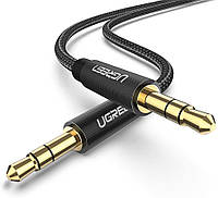 Кабель аудио Ugreen 3.5 mm AUX 1M черный AV112 3.5мм / 6.5мм аудио - кабели (AUX/сплиттеры/удлинители)