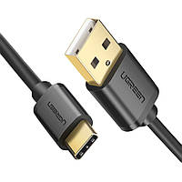 Кабель зарядный Ugreen USB Type-C to USB 2.0 1.5М черный US141 USB Type-C кабели