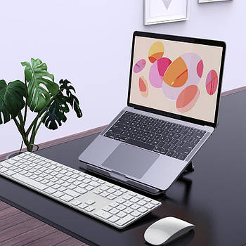 Алюмінієва підставка для ноутбука і нетбука і планшетного пк складна регульована універсальна HOCO PH37 Сірий