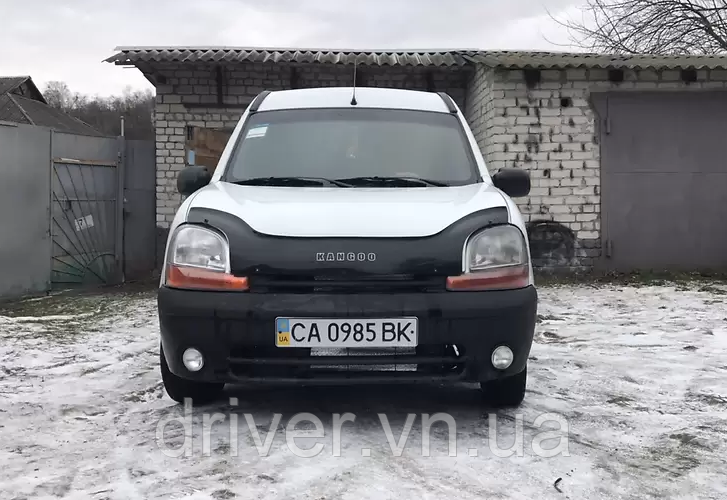Дефлектор капота (мухобойка) Renault Kangoo 1997-2003, на кріпленнях