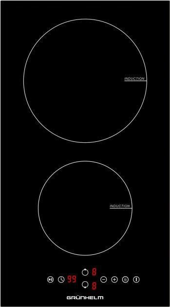 Індукційна варильна поверхня Grunhelm GPI 523 B (2 конфорки) (89996)