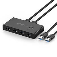 Комутатор Ugreen 2 In 4 Out USB 3.0 Switch Box 1.5 М Black (30768)