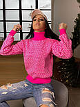 Жіночий принтований светр оверсайз із високим коміром (р. 42-46) 80041357, фото 2