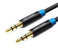 Кабель аудио Vention 3.5 mm AUX 0.5М черный P350AC050-B-M 3.5мм / 6.5мм аудио - кабели