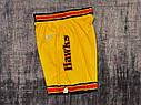 Жовті баскетбольні шорти Атланта Хоукс Atlanta Hawks City Edition shorts NBA, фото 3