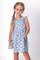 Летнее платье для девочки Mevis голубое 110