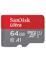 Карта памяти SanDisk Ultra A1 microSDXC UHS-I 64GB Class 10 QUNC-64G Карты памяти