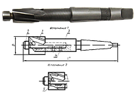 Цековка D17 d11 Конус Морзе2 с цапфой Р18