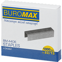 Скобы №23/13 до 100 листов ЛЮКС 1000шт Buromax BM.4406