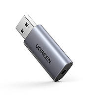 Звуковая карта UGREEN USB 2.0 внешняя 2 в 1 Аудио адаптер TRRS стерео OMTP/CTIA CM383 USB звуковые карты