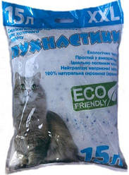 Наповнювач силікагель для котів, Пухнастики, 15 л