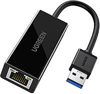 Сетевой адаптер Ugreen USB 3.0 to Gigabit RJ-45 Ethernet Card adapter 10 см черный CR111 Интернет - кабели и