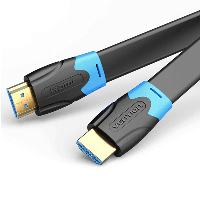 Плоский кабель HDMI Vention HDMI 2.0 кабель PVC Upgrade черный в оплетке 1.5 м AAKBG HDMI - кабели