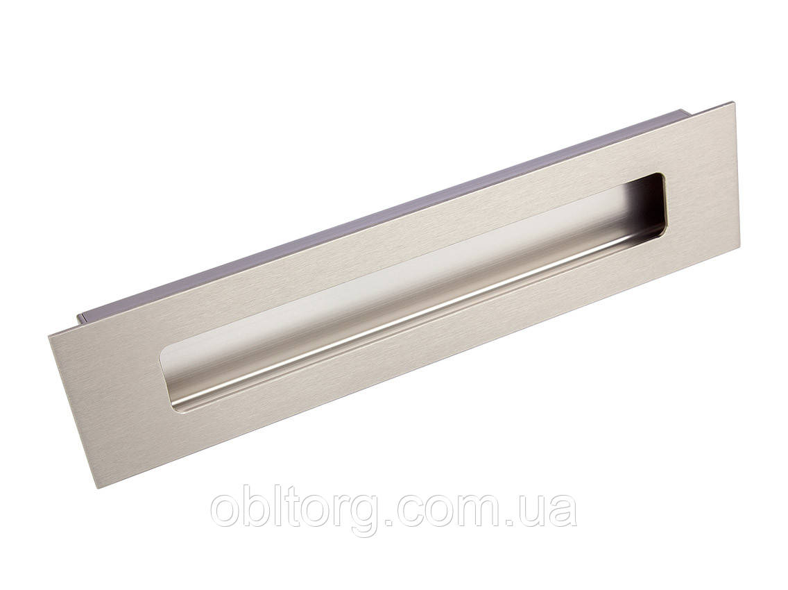 Ручка меблева врізна Virno Style 412/224 браш сатин нікель, фото 1