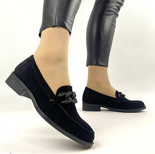 Туфлі чорні з натуральної замші