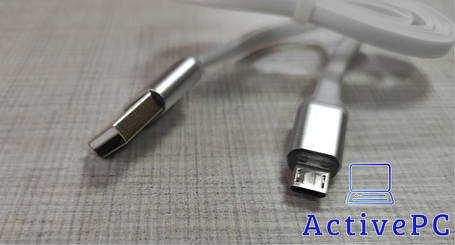 Кабель синхронізації USB-A 2.0 microUSB 1 м White, фото 3