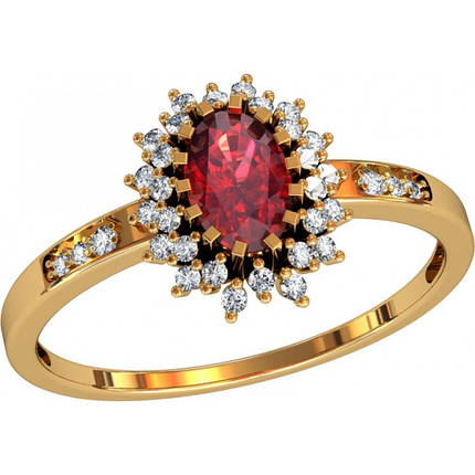 Кольцо помолвочное серебряное с бриллиантами, фото 1