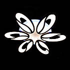 Світлодіодна люстра кавові зерна 105 Вт з підсвічуванням основи колір каркасу чорний D-9101/6 BK LED 3color dimmer, фото 7