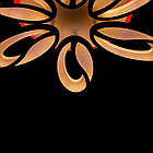 Світлодіодна люстра кавові зерна 105 Вт з підсвічуванням основи колір каркасу чорний D-9101/6 BK LED 3color dimmer, фото 10