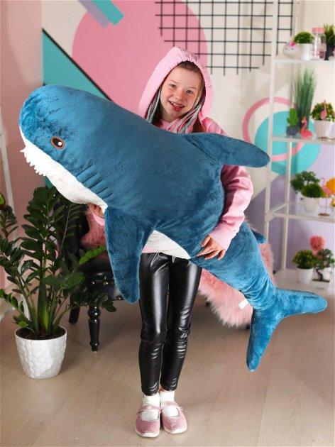 М'яка іграшка Акула BLöHAJ БЛОХЕЙ 140 см — Велика Синя