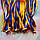 Репсова стрічка для медалей і нагород, жовто-синя, 15мм, 75см, фото 3