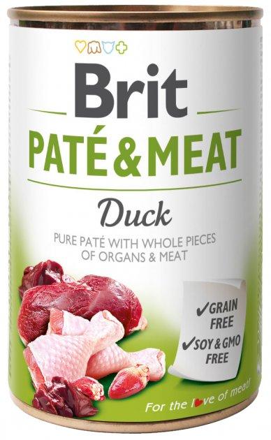 Вологий корм Brit Pate & Meat Dog з качкою - 400 г