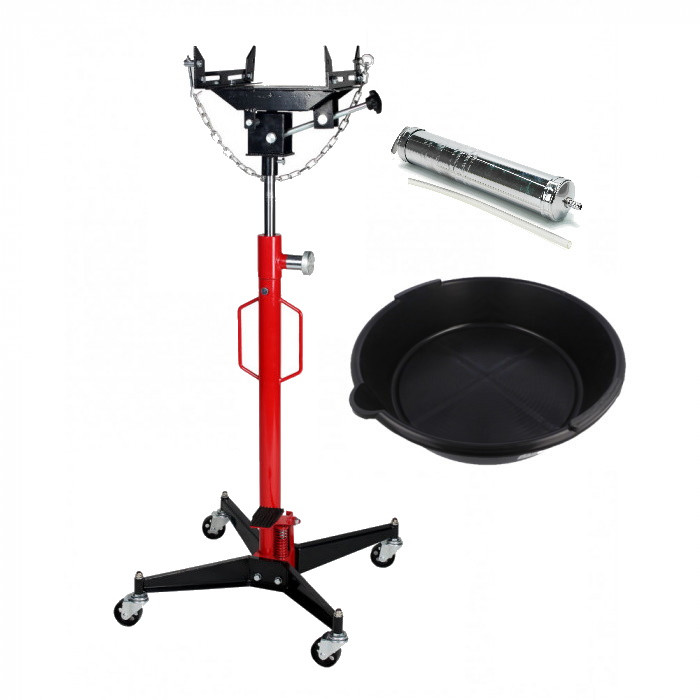 Стійка трансмісійна гідравлічна 0.5 т+ корито для збирання відпрацьованого мастила 8 л. і шприць Profline 97161-1, фото 1