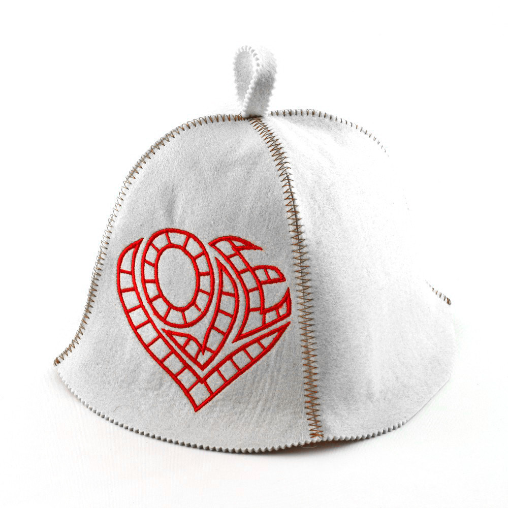 Банна шапка Luxyart "Love", штучне хутро, білий (LA-478)