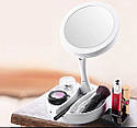 Косметичне дзеркало зі світлодіодним підсвічуванням My FoldAway Mirror, LED-дзеркало для макіяжу, фото 9
