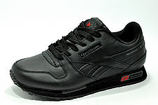Підліткові кросівки Reebok Classic Leather чорні, фото 4