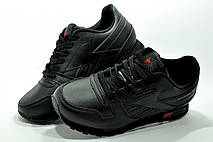 Підліткові кросівки Reebok Classic Leather чорні, фото 5