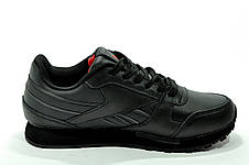 Підліткові кросівки Reebok Classic Leather чорні, фото 3