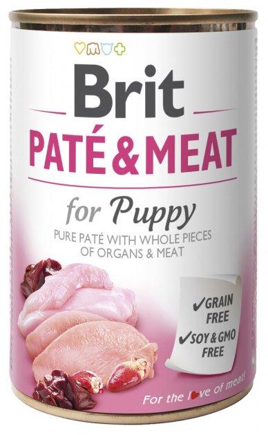 Вологий корм Brit Pate & Meat Puppy для цуценят з куркою - 400 г