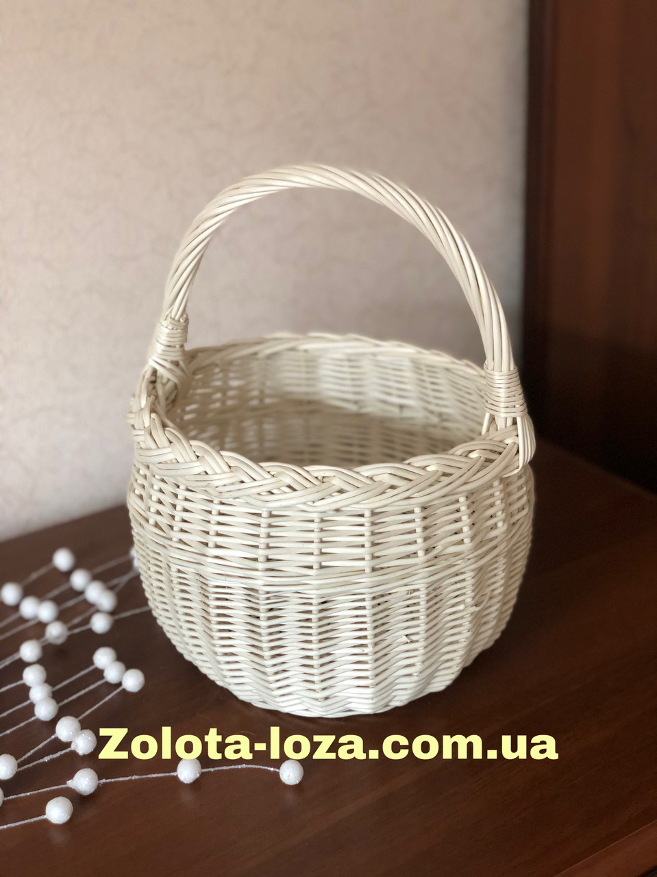 Плетені дитяча кошик з лози. Арт:2073