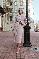 Пальто на запах под пояс oversize женское утеплённое миди разные цвета Gvk2140