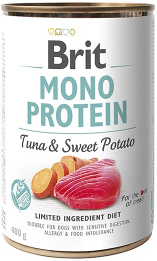 Вологий корм Brit Mono Protein Dog з тунцем та солодкою картоплею - 400 г