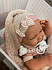 Реалістична дитяча лялька новонароджений реборн силіконовий дівчинка немовля Террі 42 см Бежевий, фото 4