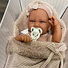 Реалістична дитяча лялька новонароджений реборн силіконовий дівчинка немовля Террі 42 см Бежевий, фото 6