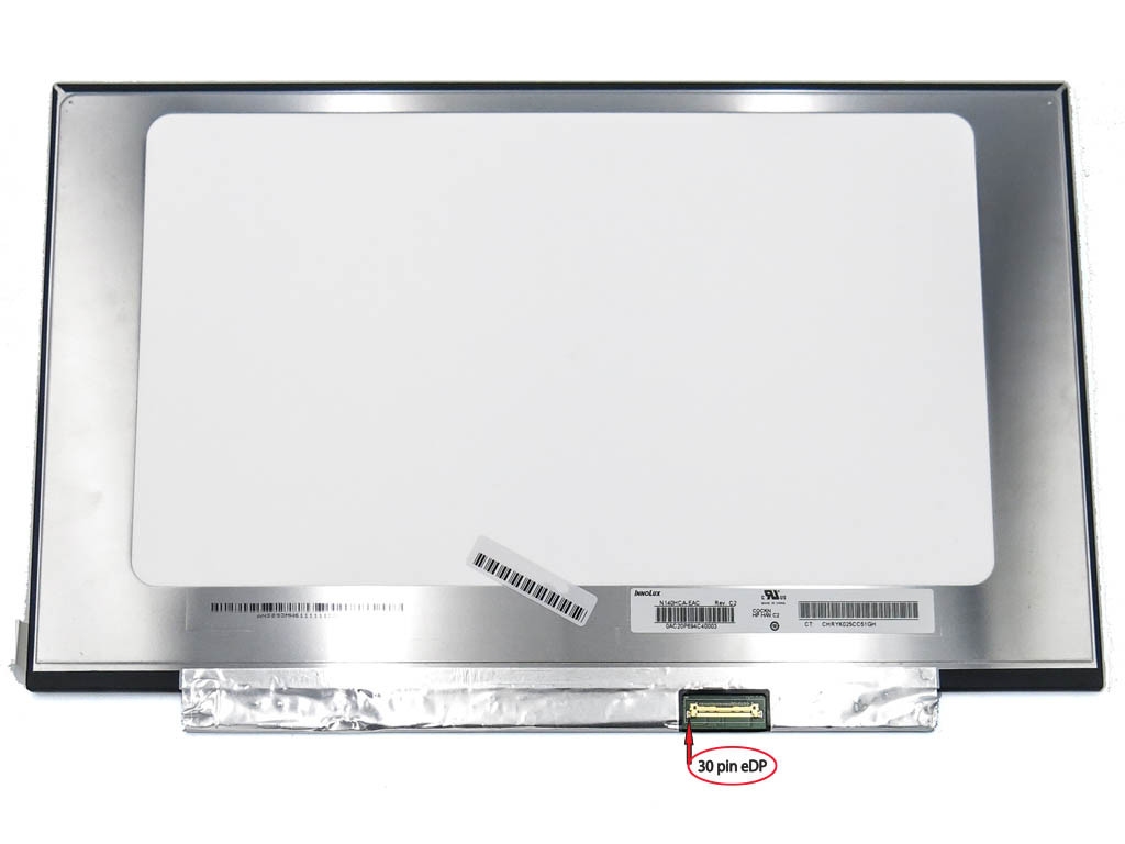 Матриця 14.0 Slim eDP (1920*1080, IPS, 315mm, 30pin праворуч, без кріплень) Innolux N140HCA-EAC Rev.C5,