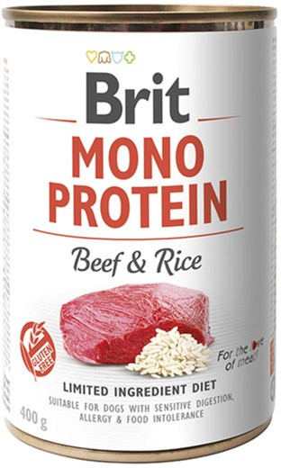 Вологий корм Brit Mono Protein Dog з яловичиною та рисом - 400 г